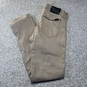 Fidelity Denim Jimmy Jeans Mens 35 Beige Slim Straight Leg Stretch Denim